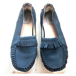 UGG Australia navy blue moccasins size 8